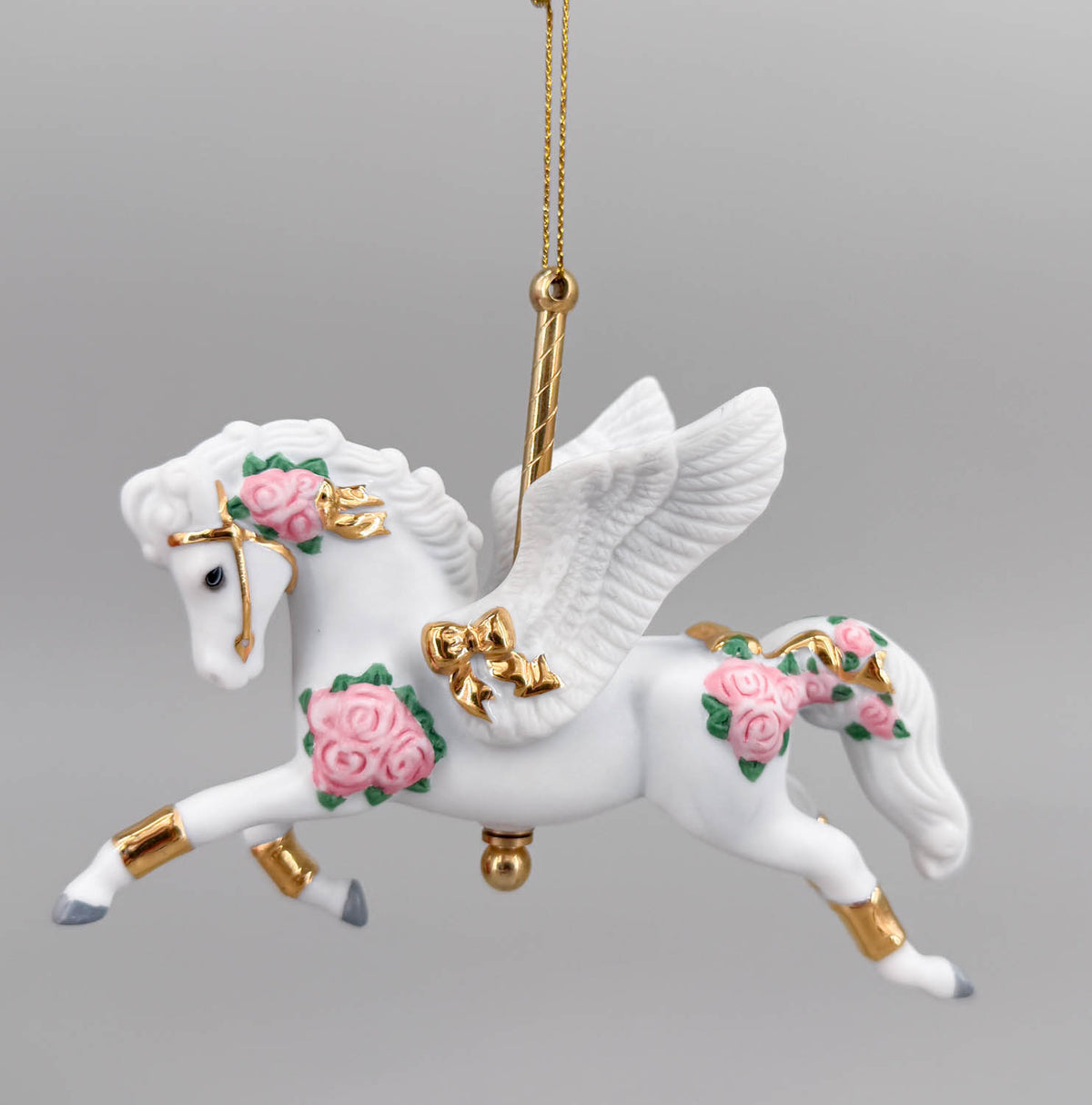 2007 Holiday Carousel Ornament ~ Snowstar - PORCELAIN