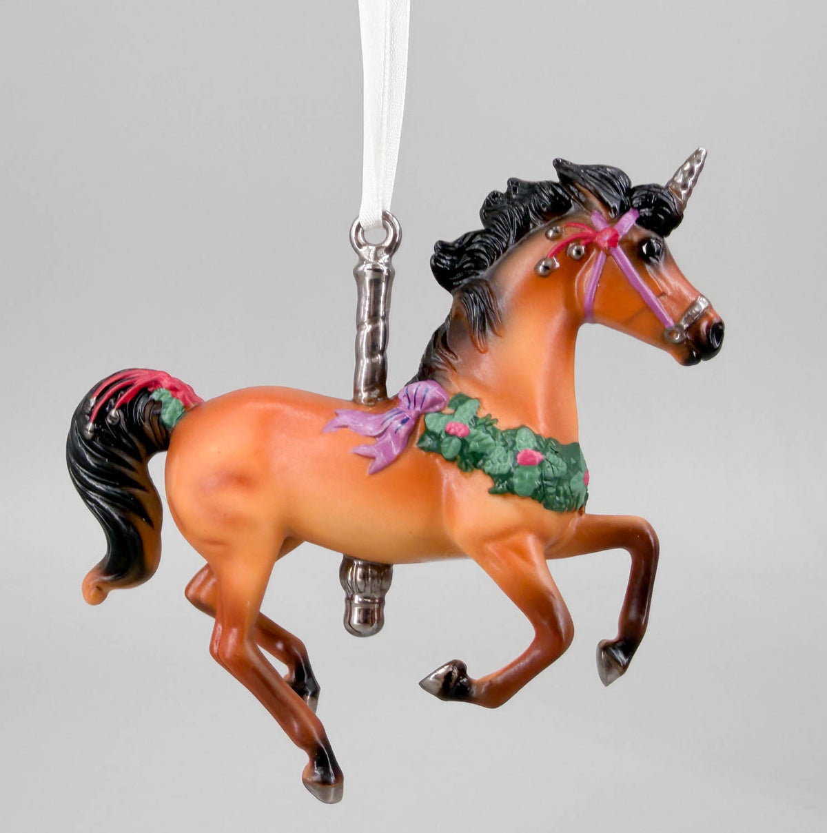 2008 Holiday Carousel Ornament ~ Peppermint Twist - PORCELAIN