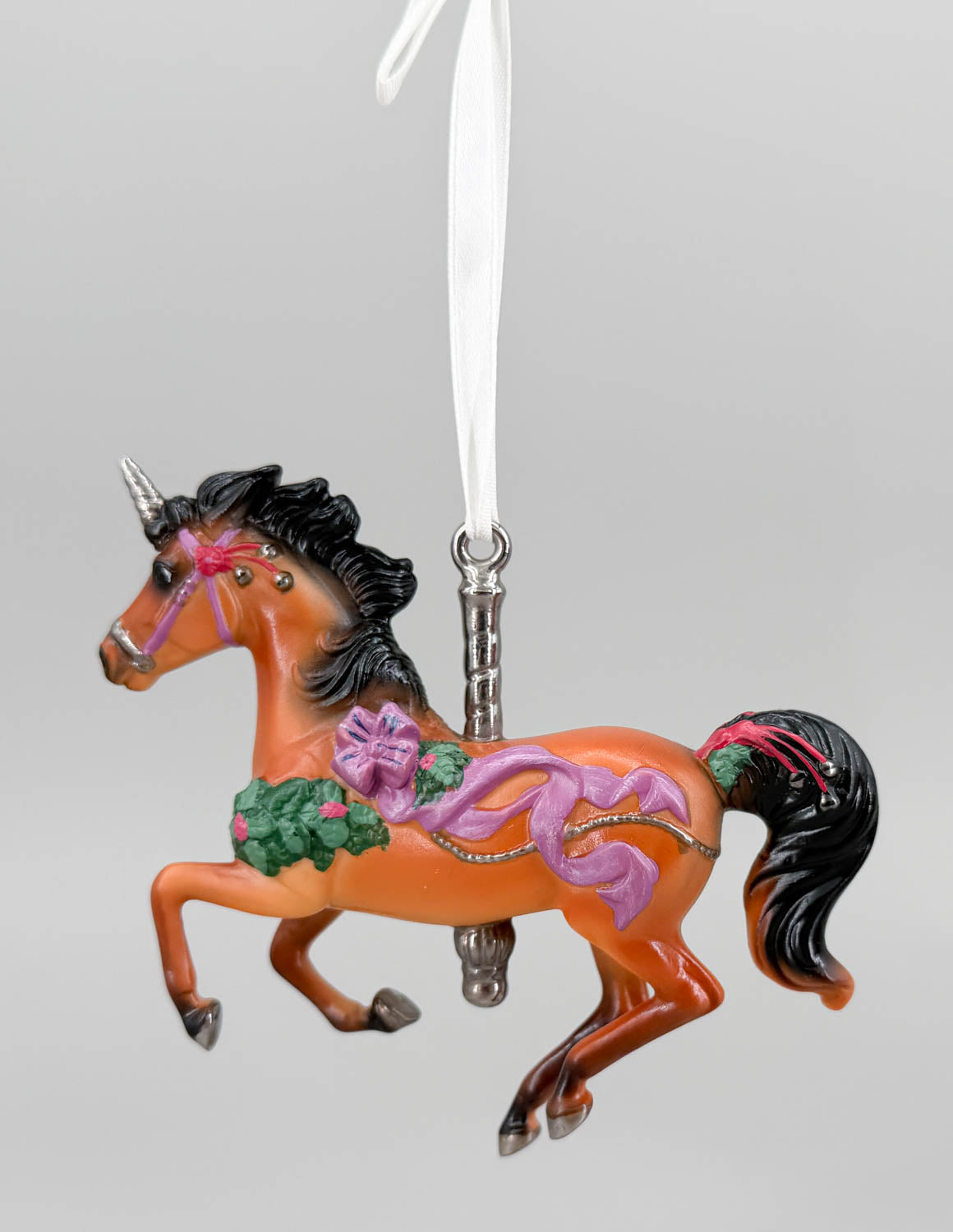2008 Holiday Carousel Ornament ~ Peppermint Twist - PORCELAIN
