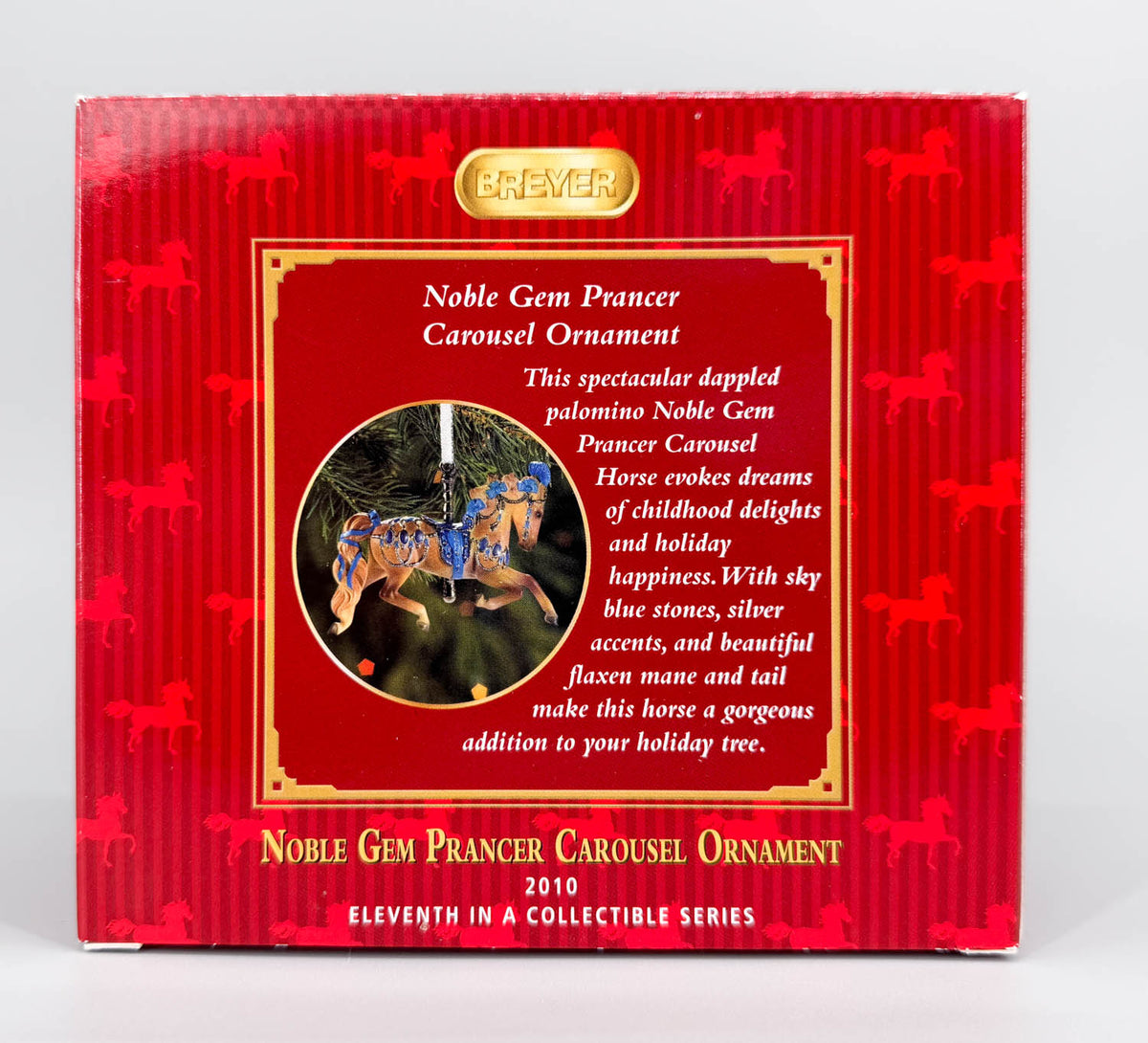 2010 Holiday Carousel Ornament ~ Noble Gem Prancer - PORCELAIN