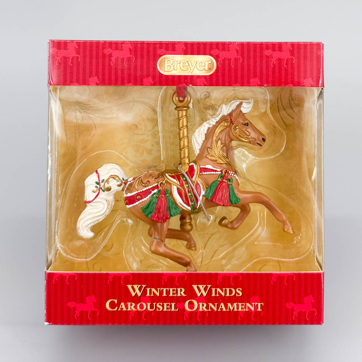 2015 Holiday Carousel Ornament ~ Winter Winds (Cracked Leg)