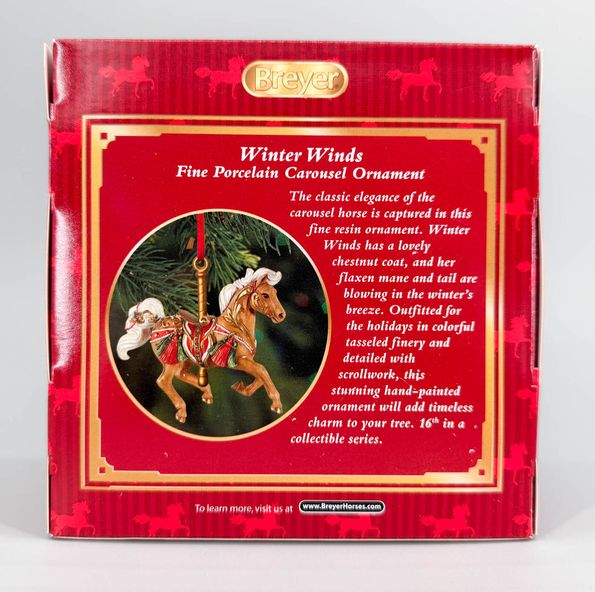 2015 Holiday Carousel Ornament ~ Winter Winds (Cracked Leg)