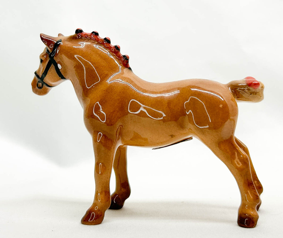 Hagen Renaker Belgian Horse, Chestnut