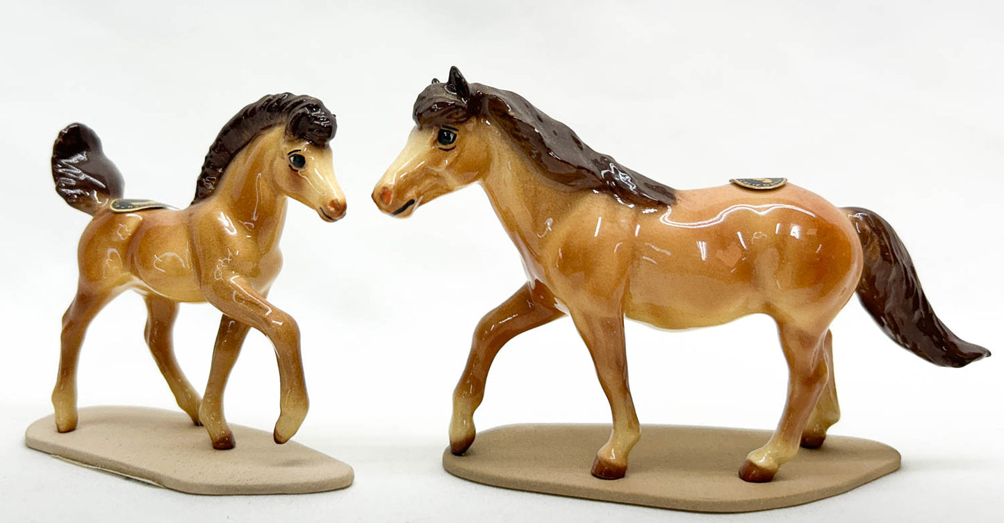 Highland Pony Mare and Colt (II), Chestnut