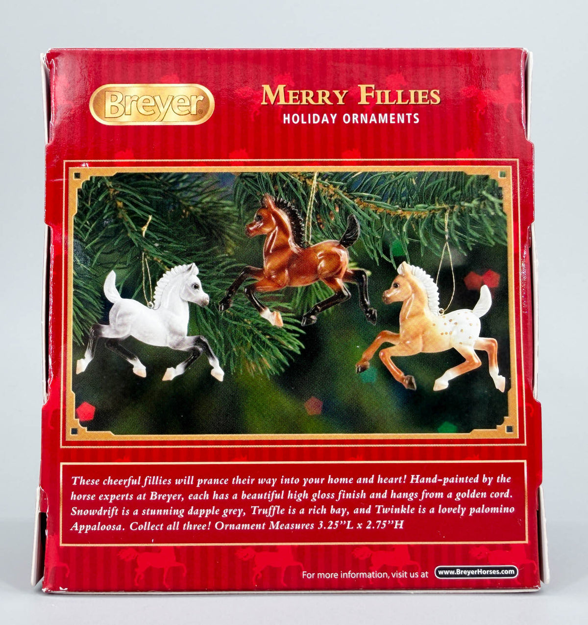 2012 Holiday Merry Fillies Ornament ~ Snowdrift, Dapple Grey