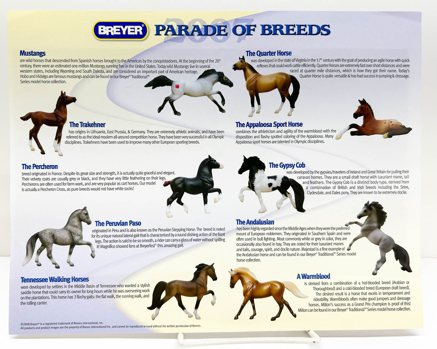 Breyer Poster Stablemates Parade Of Breeds JC Penney 2011 Triple Breyer Poster Stablemates Parade Of Breeds JC Penney 2011 Triple