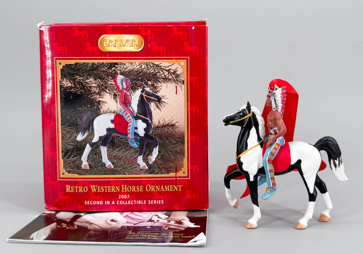 2007 Holiday Retro Western Horse Ornament ~ Fury and Chief