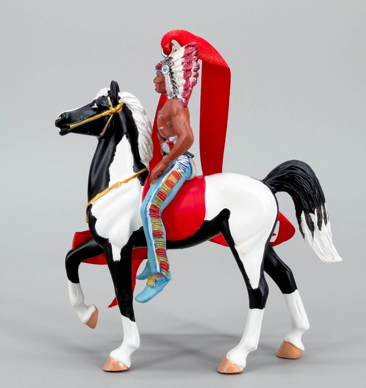 2007 Holiday Retro Western Horse Ornament ~ Fury and Chief