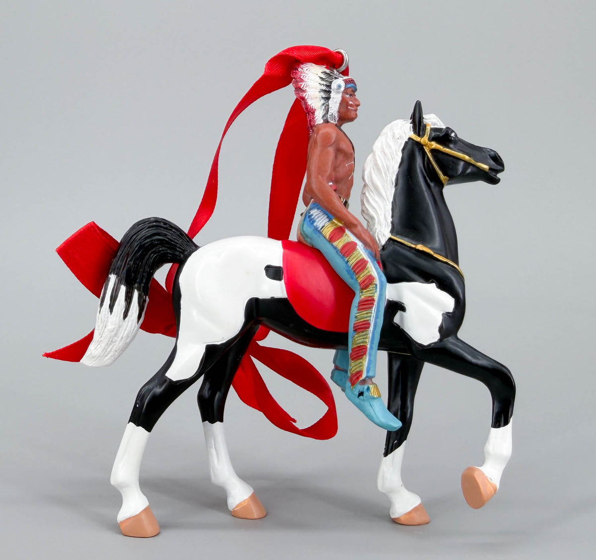 2007 Holiday Retro Western Horse Ornament ~ Fury and Chief
