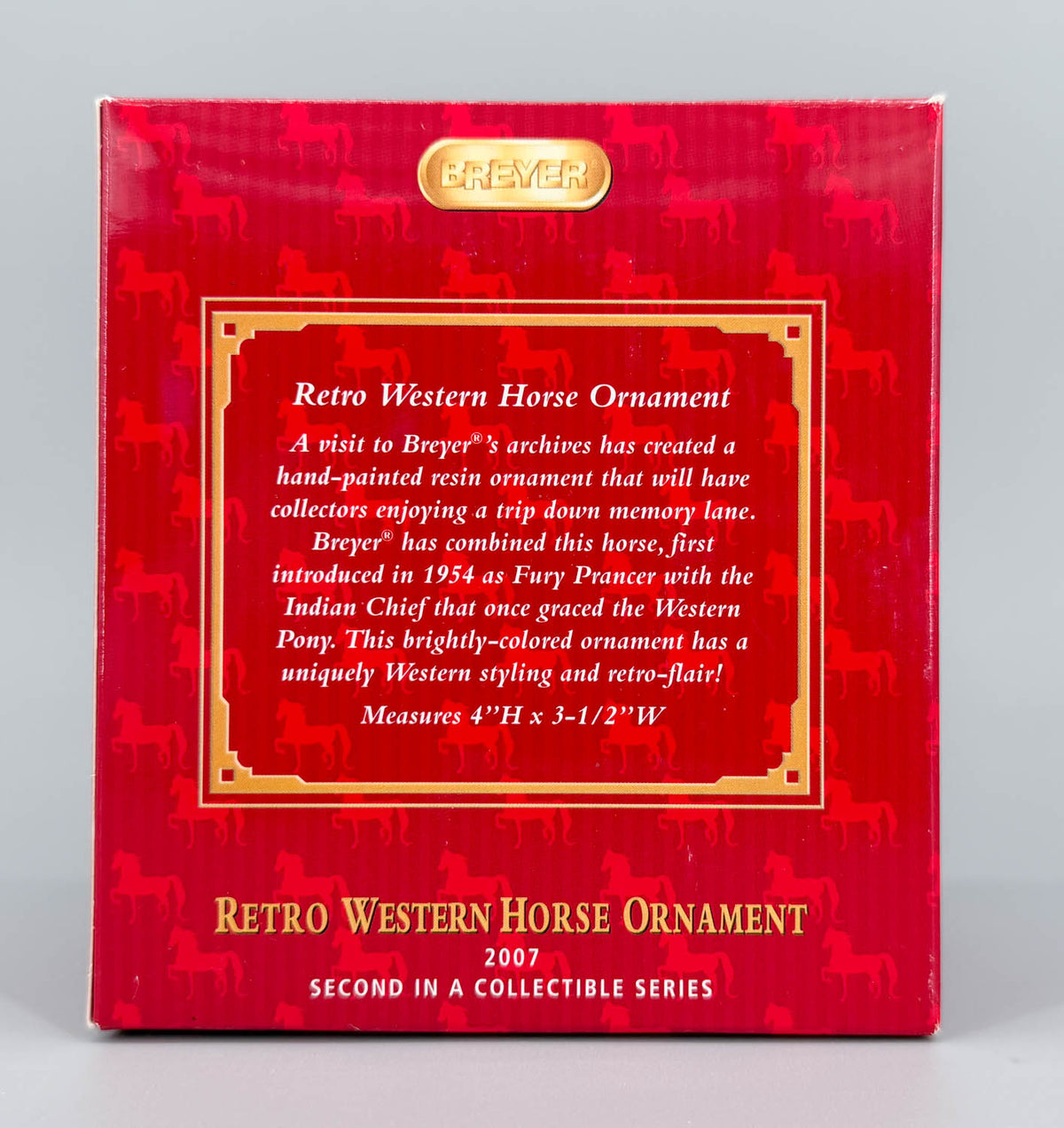 2007 Holiday Retro Western Horse Ornament ~ Fury and Chief