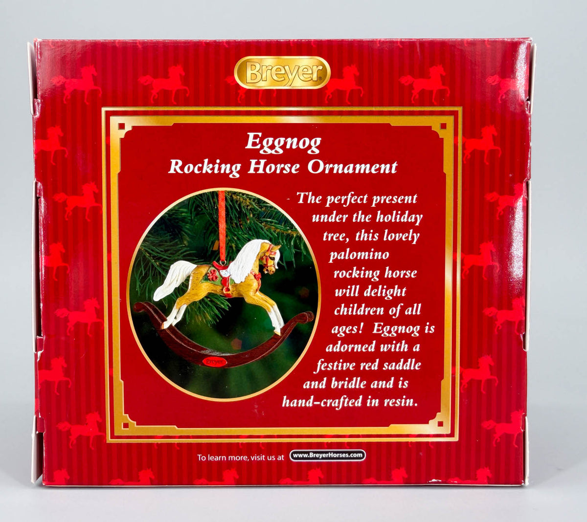 2014 Holiday Rocking Horse Ornament ~ Eggnog