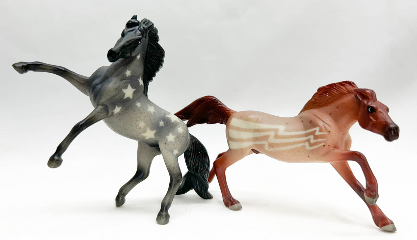 Rearing Andalusian & Mustang ~ Stars & Stripes ~ Breyerfest 2007