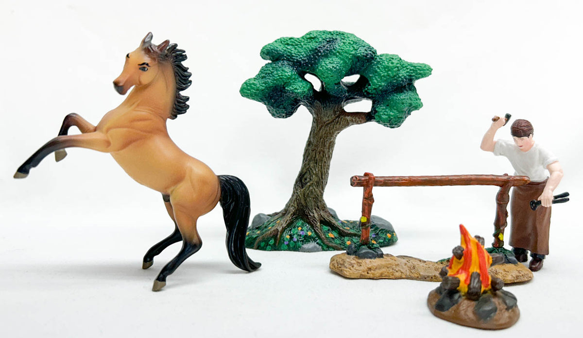 Rearing Arabian, Buckskin - Spirit: Stallion of the Cimarron Playset