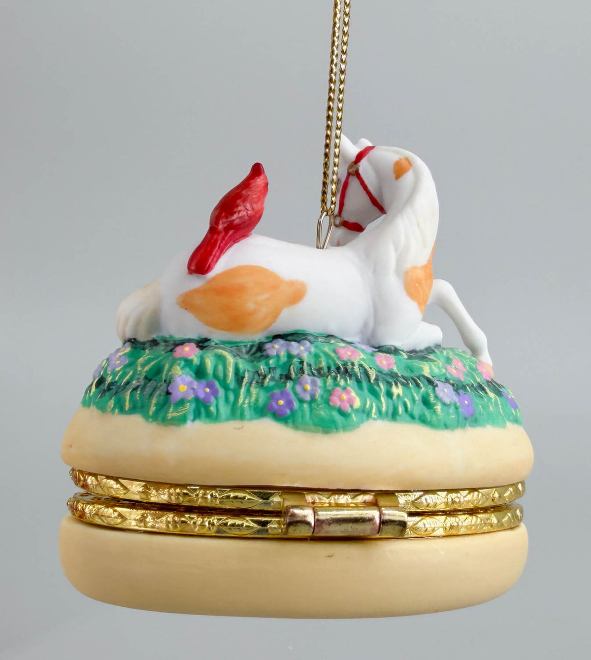 2010 Holiday Golden Memories Treasure Box Ornament - PORCELAIN