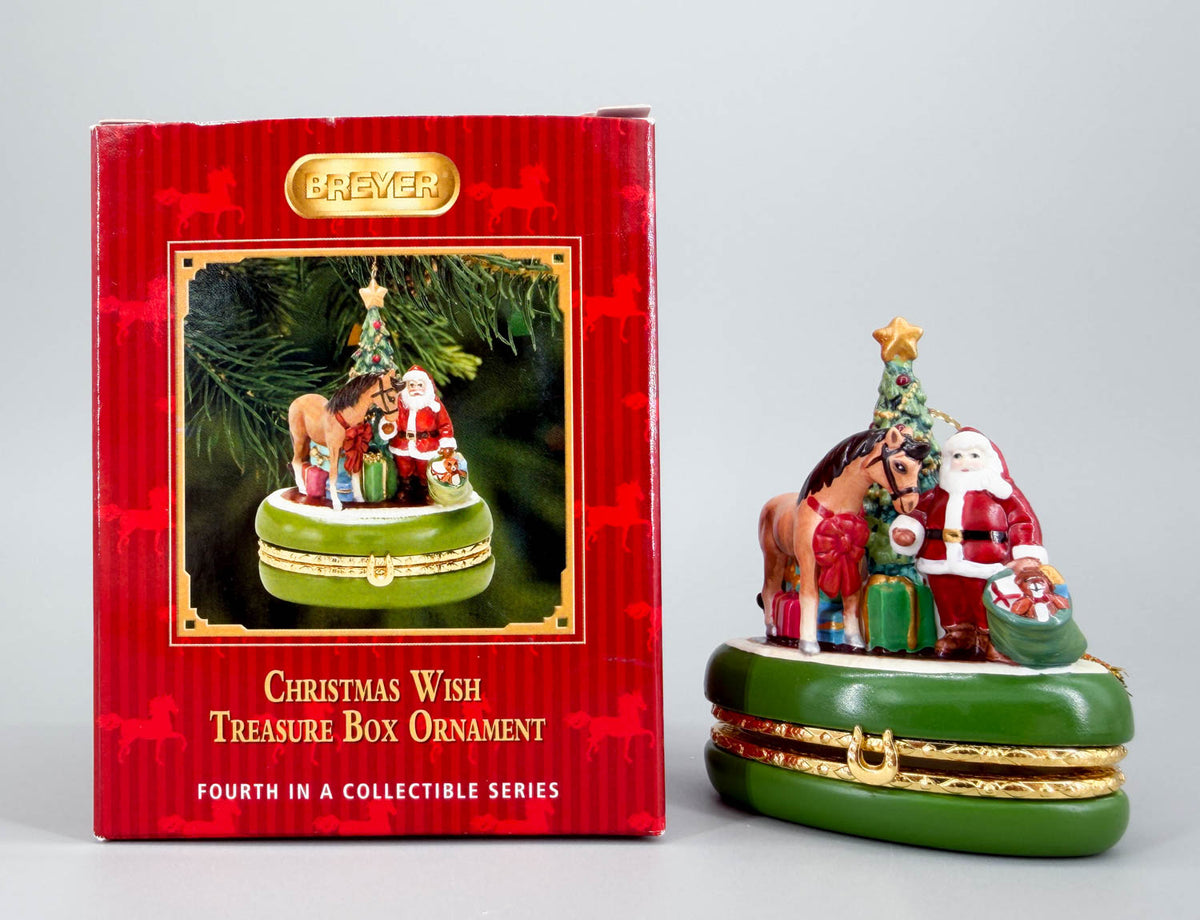 2011 Holiday Christmas Wish Treasure Box Keepsake Ornament - PORCELAIN