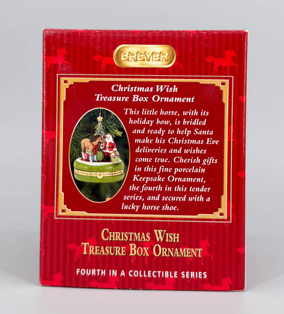 2011 Holiday Christmas Wish Treasure Box Keepsake Ornament - PORCELAIN