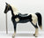 Western Horse, Black Pinto w/Snap Saddle and Reins