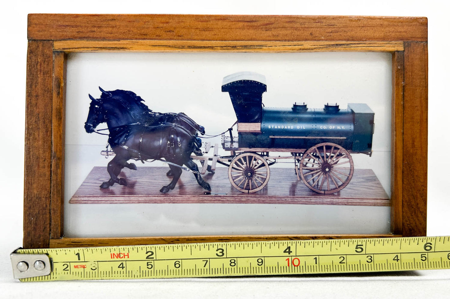 Horse Trinket/ Tack Box w/ Top Photo Showing Wixom Team in Harness