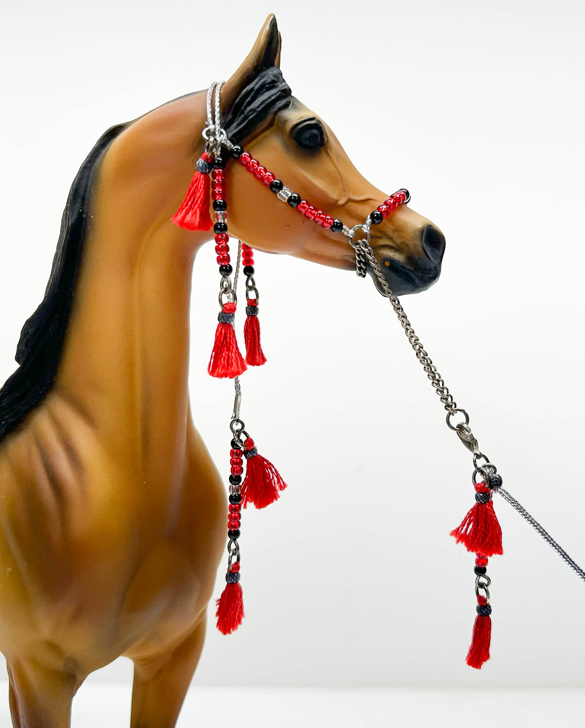 Arabian Halter, Red, Black & Silver - Peter Stone