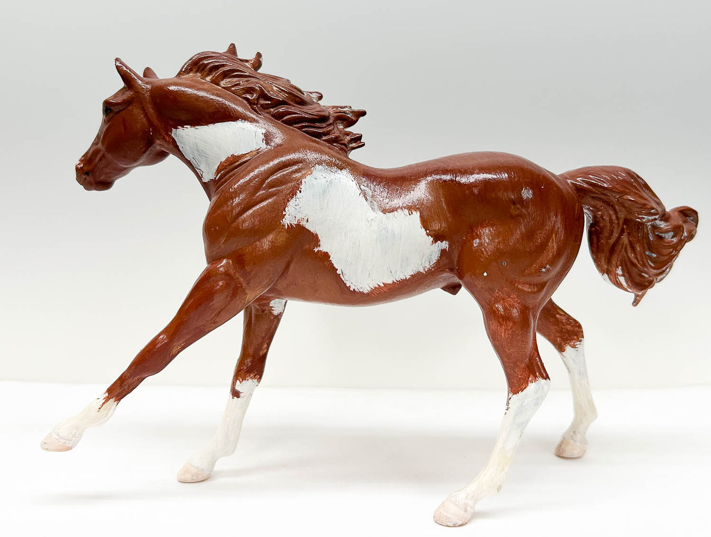 American Quarter Horse Stallion, Chestnut Pinto - Body Previously Customized