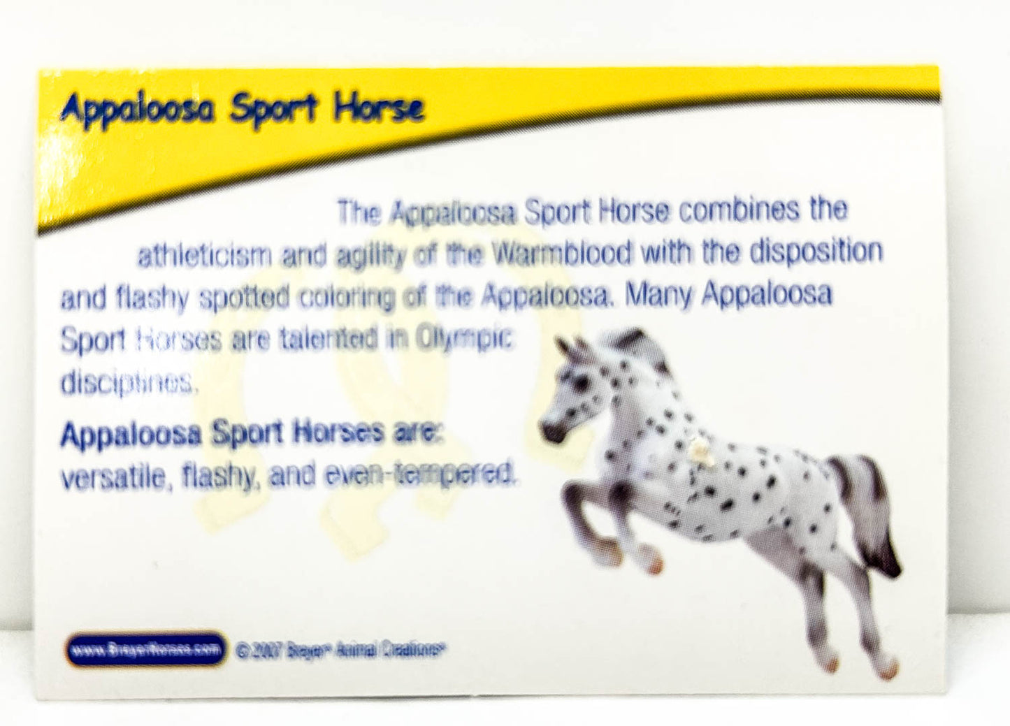 Collector's Card ~ SM Jumping Warmblood Leopard Appaloosa #5906