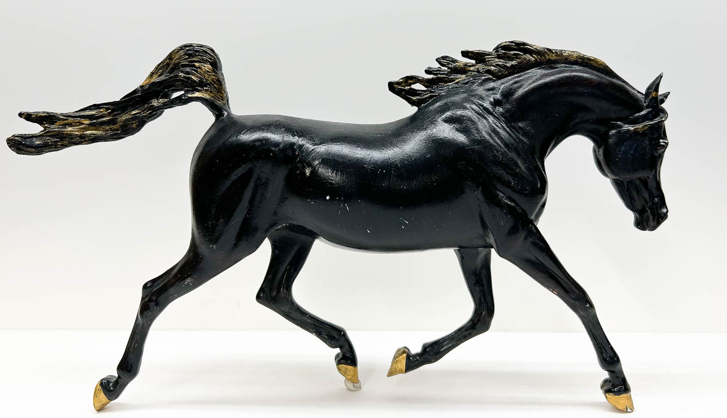 Trotting Arabian Mare, Black & Gold - Body Previously Customized