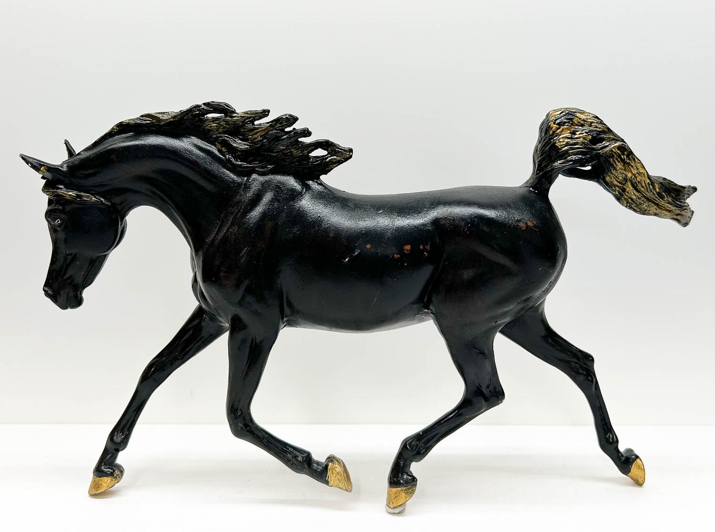 Trotting Arabian Mare, Black & Gold - Body Previously Customized