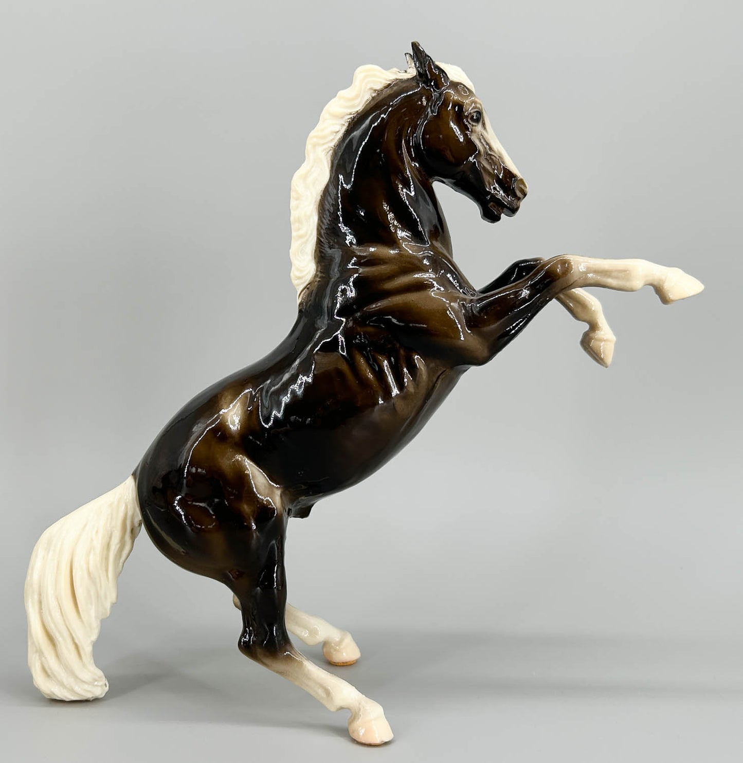 Fighting Stallion ~ King, Glossy Charcoal