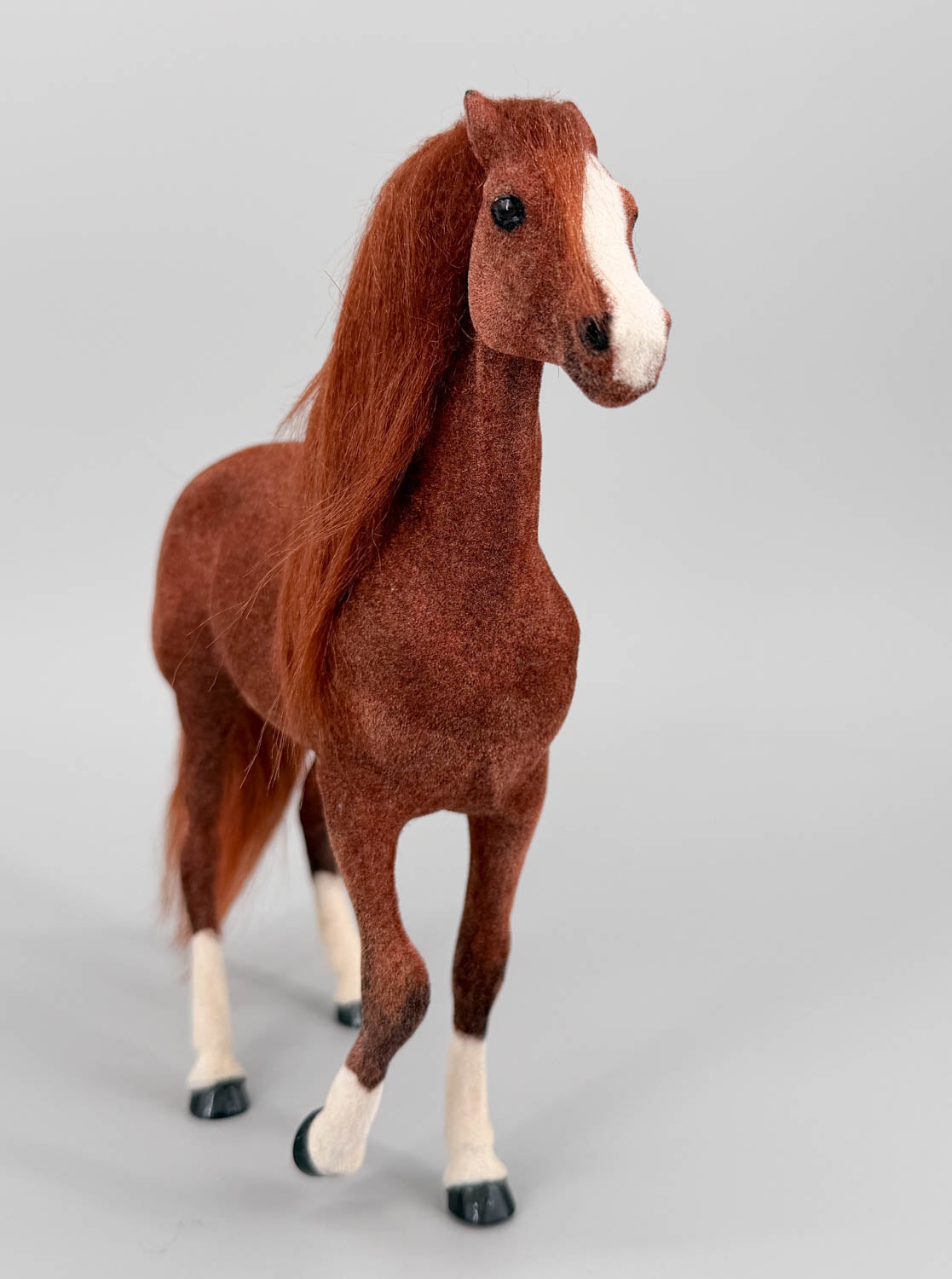 Hartland Polo Pony - Vintage Custom Flocked Chestnut