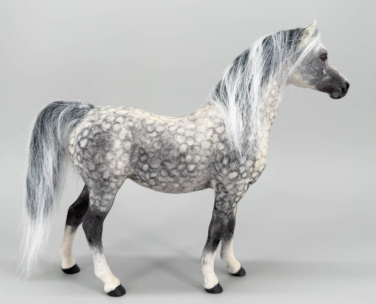 Proud Arabian Mare, Custom Flocked Dapple Grey