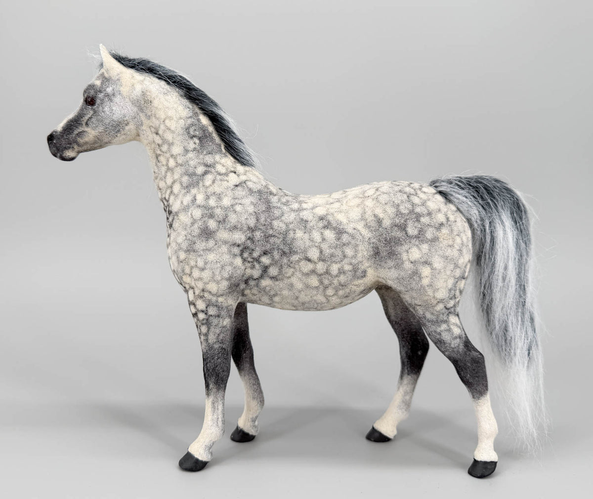 Proud Arabian Mare, Custom Flocked Dapple Grey