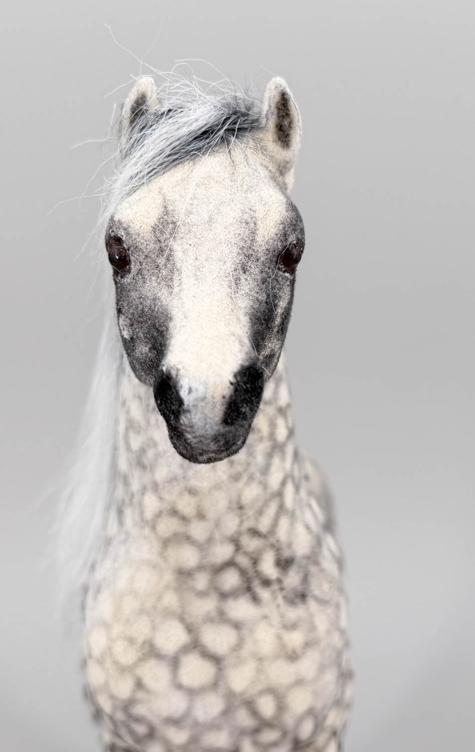 Proud Arabian Mare, Custom Flocked Dapple Grey