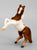 Rearing Arabian, Flocked Chestnut Pinto - BreyerFest 2001 SR