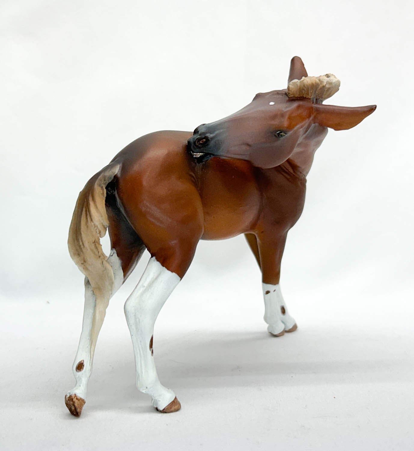 Hank Resin Scratching Mule by Tibbi Searcher, Customized by Sue Kern Thompson