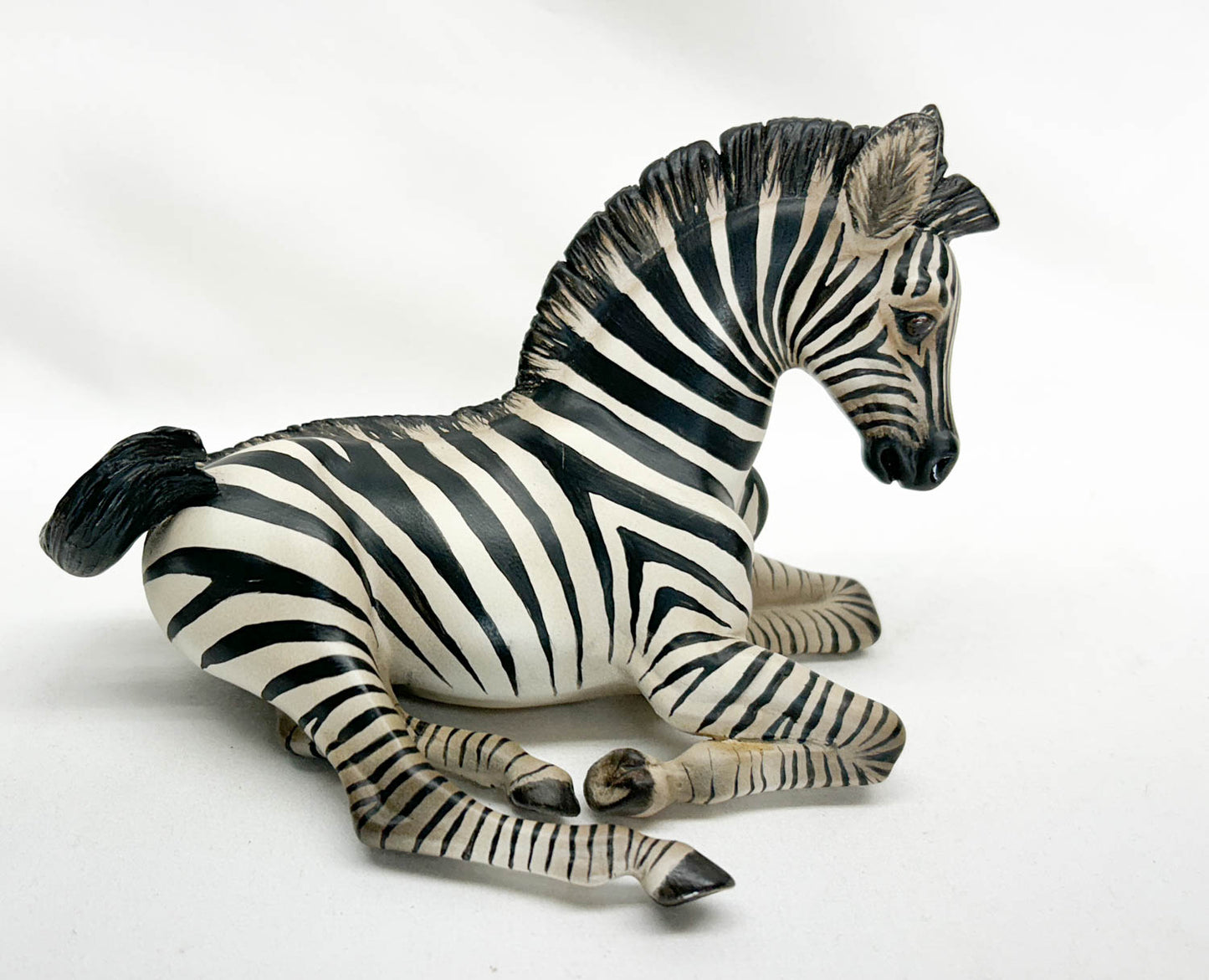 Lying Foal - Custom Zebra Foal with Bonus Pony Pouch