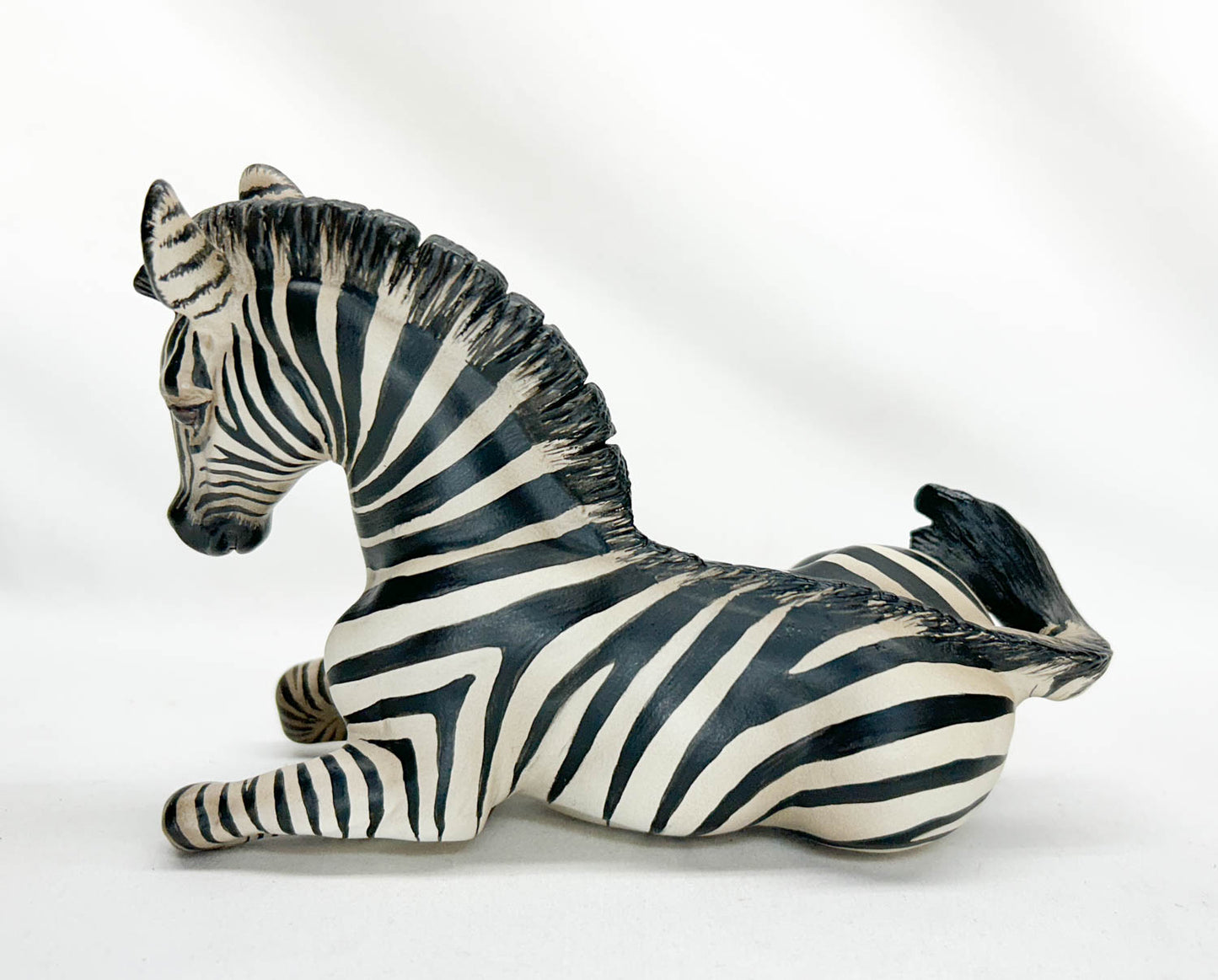 Lying Foal - Custom Zebra Foal with Bonus Pony Pouch