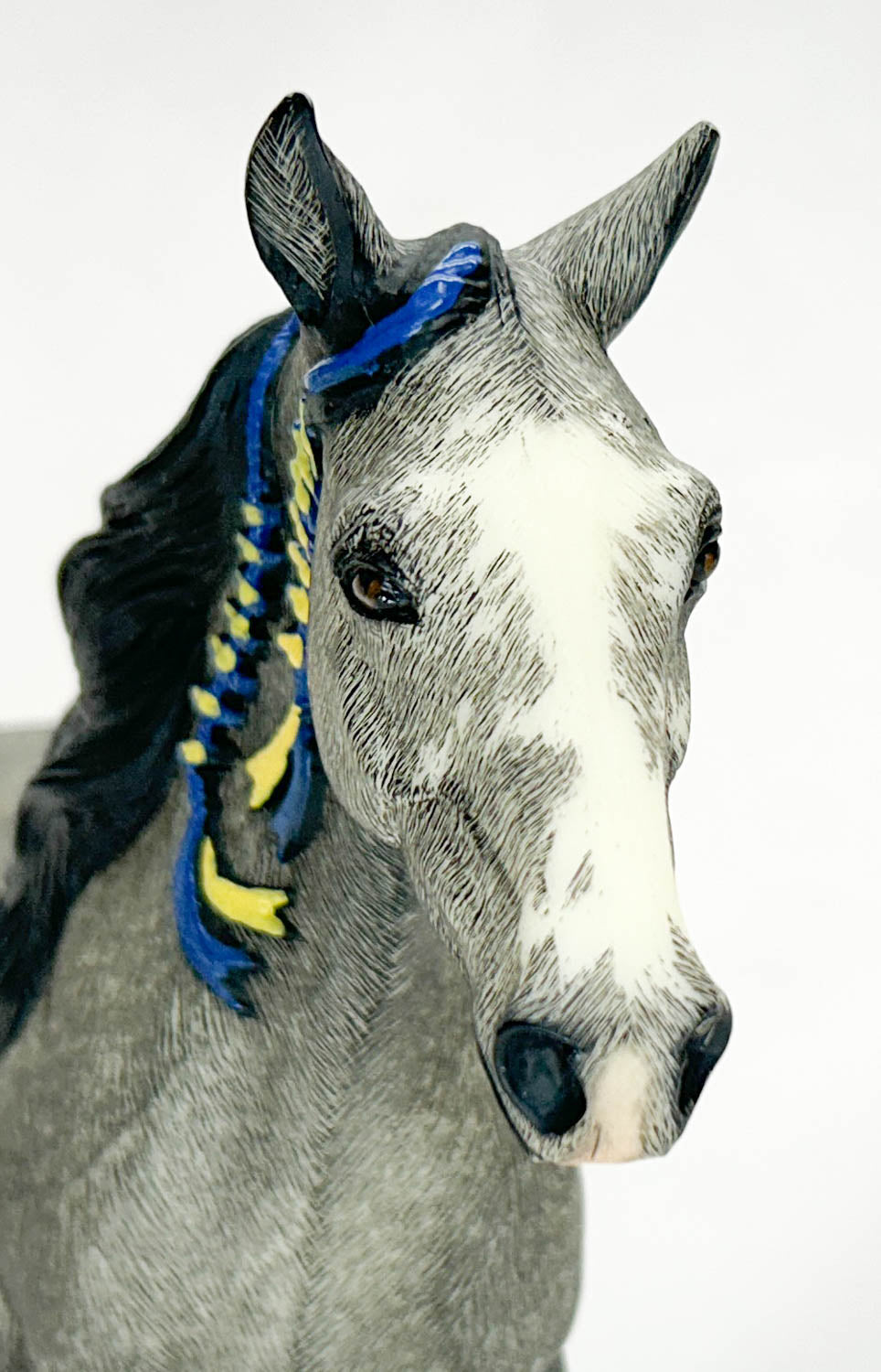 Missouri Fox Trotter, Grey Sabino Pinto - Custom Etchie by Lindy Pinkham