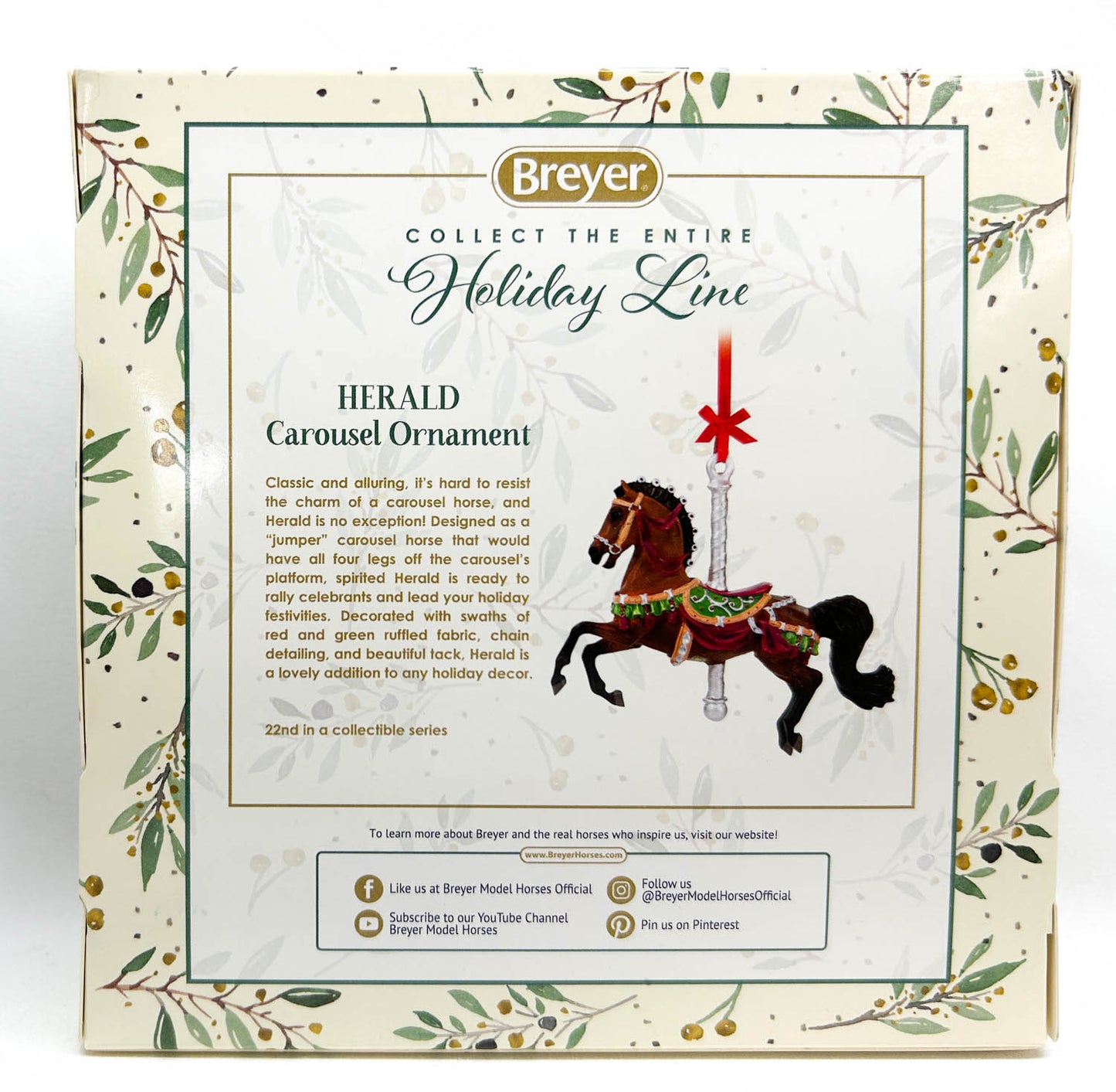 2021 Holiday Carousel Ornament - Herald