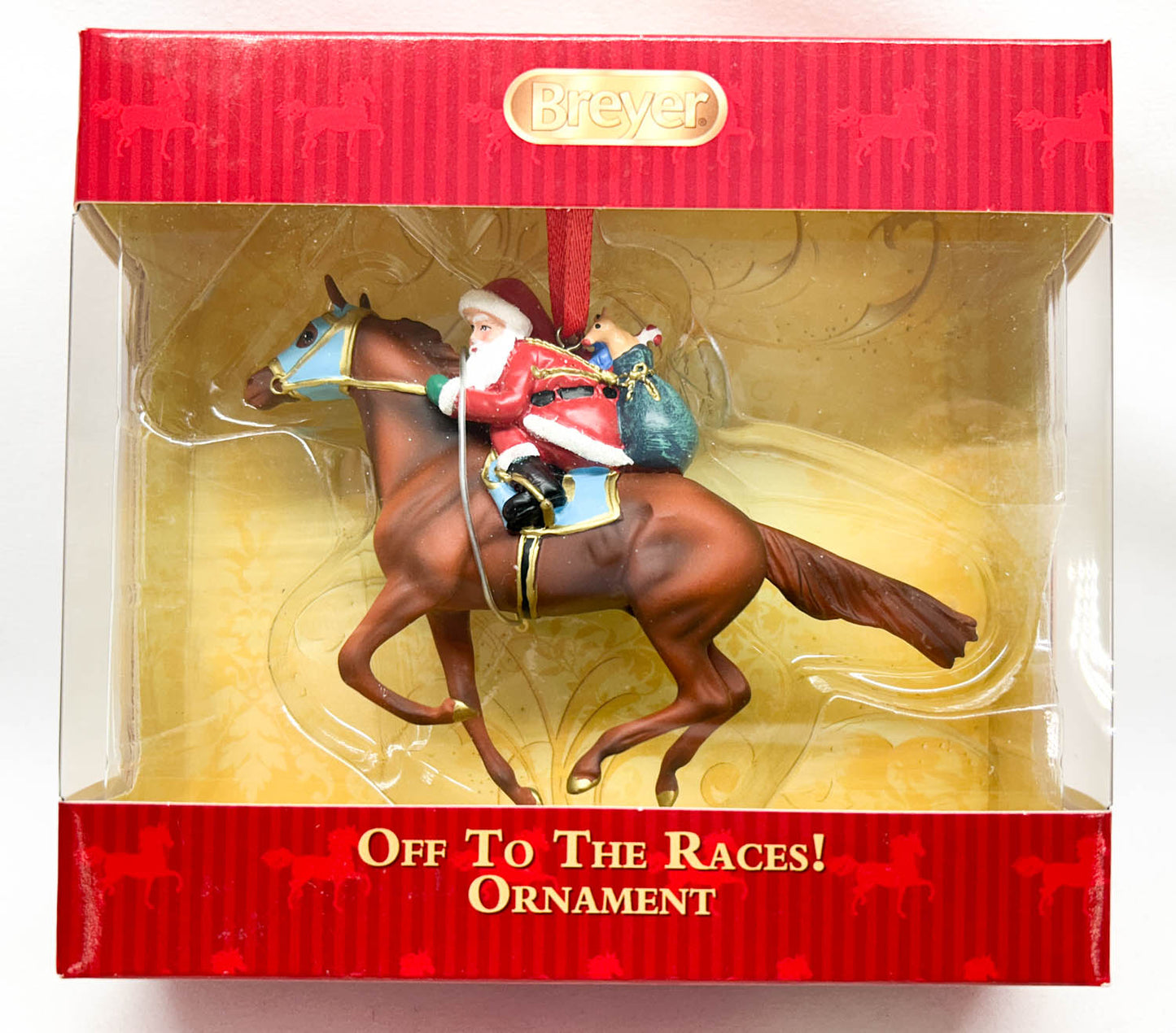 Santa Off To The Races Ornament