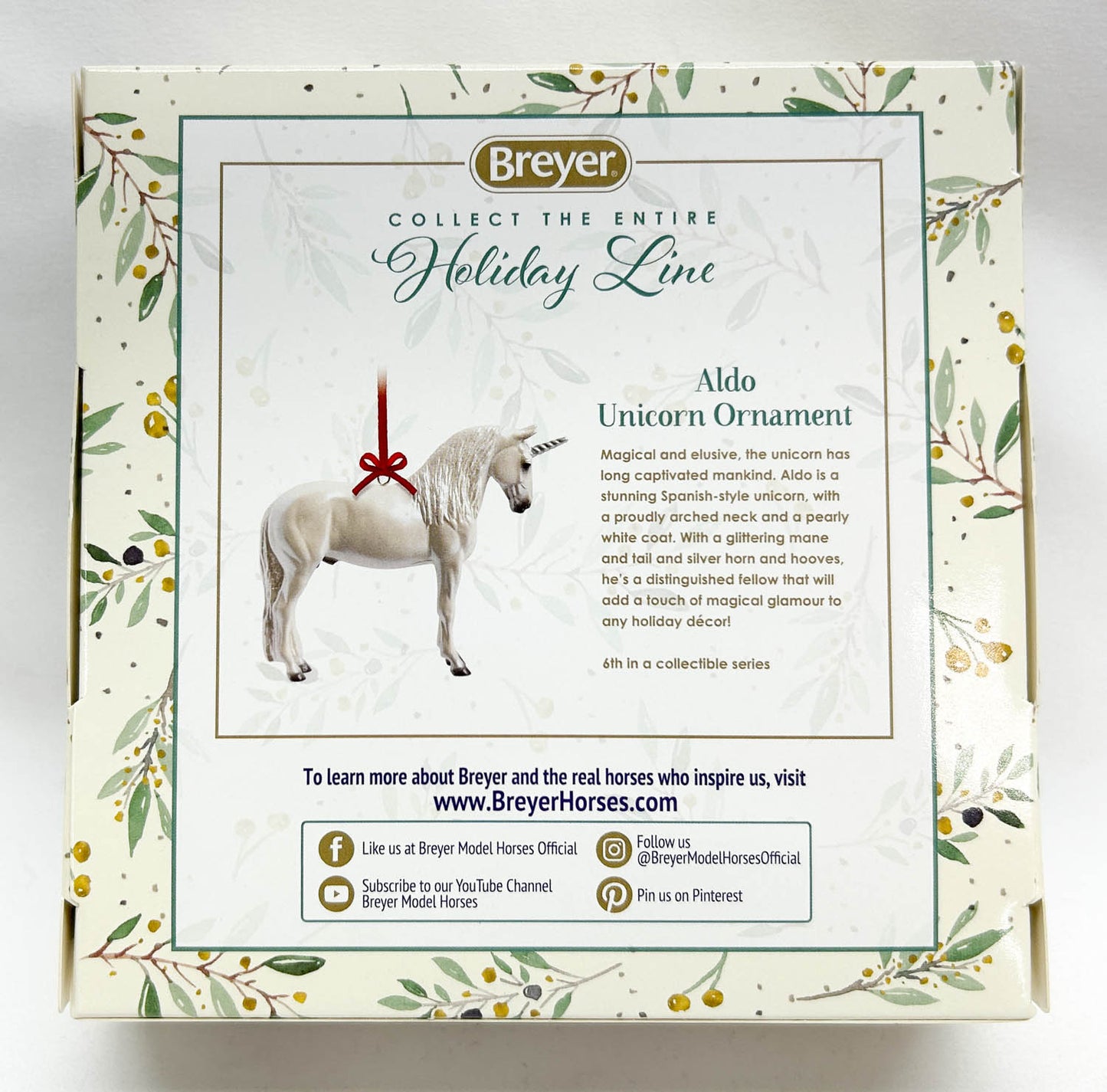 2023 Holiday Breyer Unicorn Ornament ~ Aldo