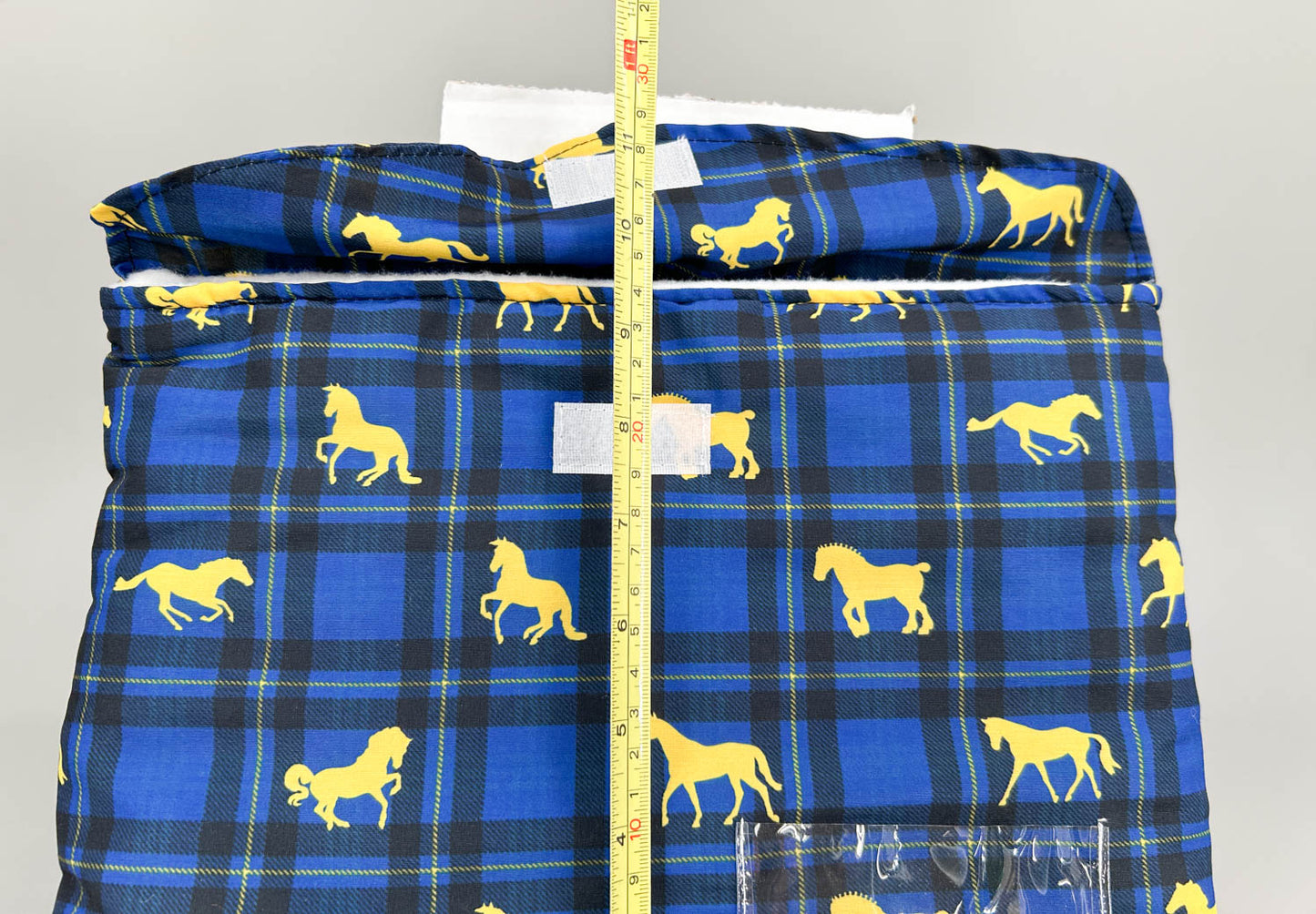 Pony Pouch, Breyer - Blue Plaid with Breyer Silhouettes 12" x 9.5"