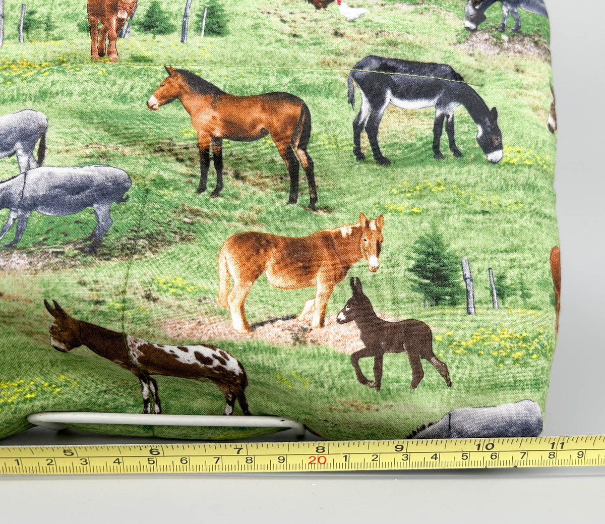 Pony Pouch, Artisan Made - Donkeys and Mules Pattern 11" x 9"