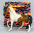 Pony Pouch, Artisan Made - Flames Pattern 11" x 10"