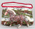 Pony Pouch, Artisan Made - Hunt Scene with Red Trim 15" x 10"