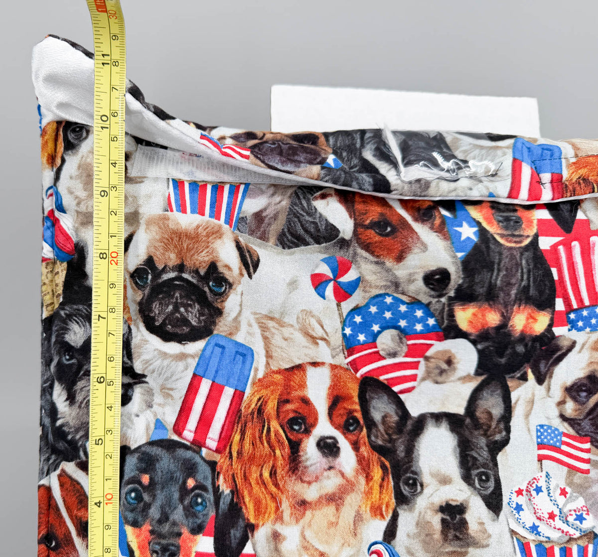 Pony Pouch, Artisan Made - Patriotic Pups Pattern ~ 15" x 10.5"