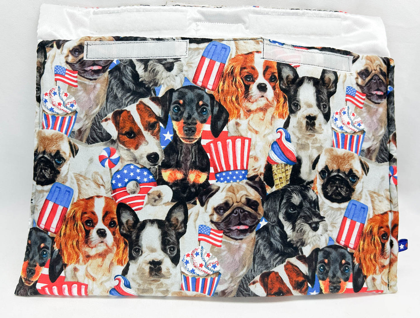 Pony Pouch, Artisan Made - Patriotic Pups Pattern ~ 15" x 10.5"