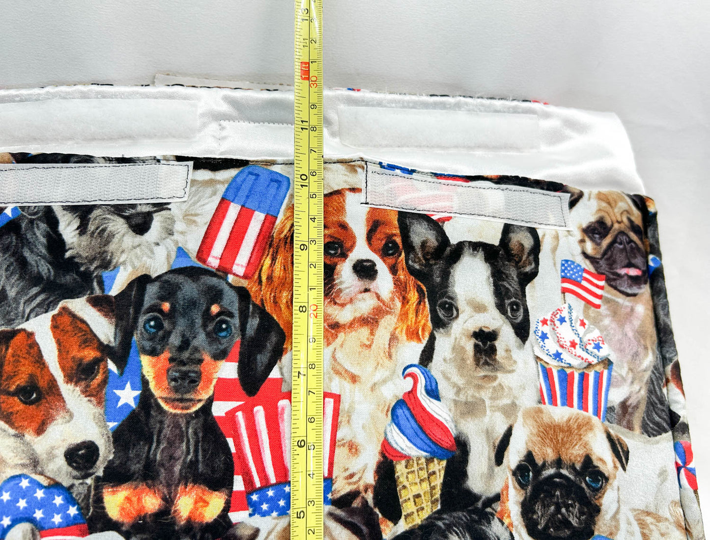 Pony Pouch, Artisan Made - Patriotic Pups Pattern ~ 15" x 10.5"