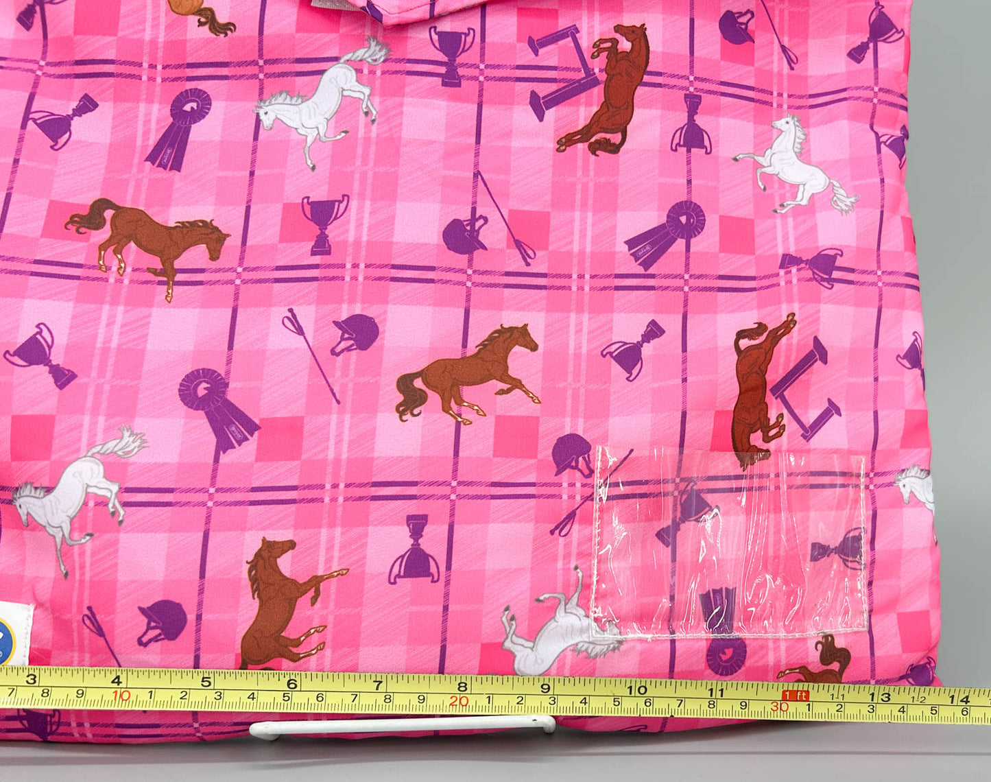 Pony Pouch, Breyer - Pink, English Pattern with Breyer Silhouettes 14" x 13"