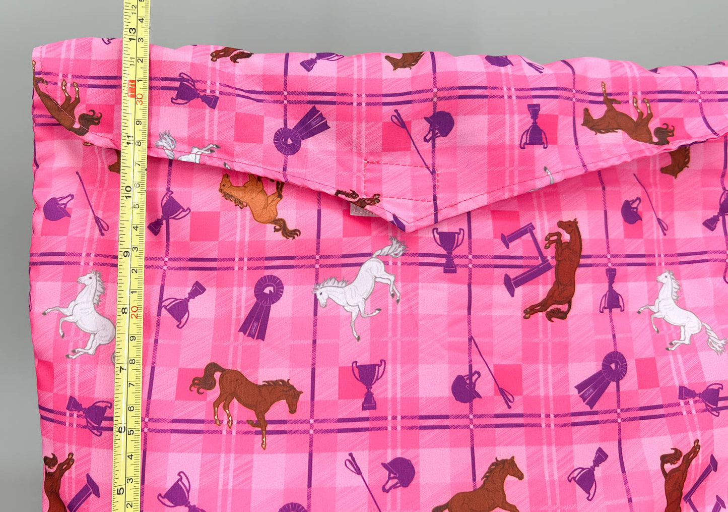 Pony Pouch, Breyer - Pink, English Pattern with Breyer Silhouettes 14" x 13"