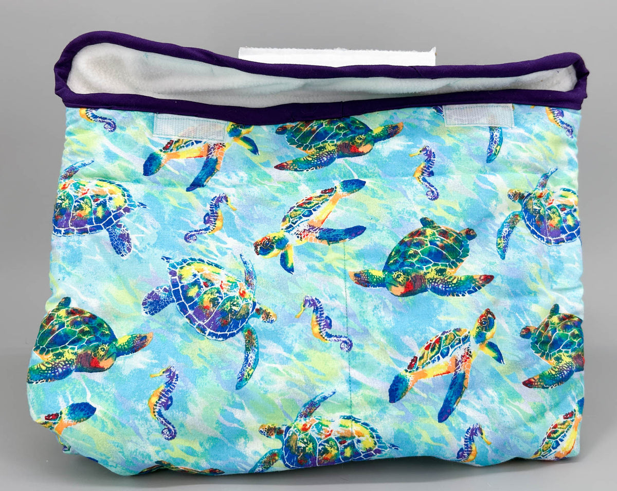 Pony Pouch, Artisan Made - Sea Turtles 14" x 10"